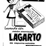 1962 - LAGARTO - Jabón atomizado - Detergente Máquina ¡Ahorre Agua!