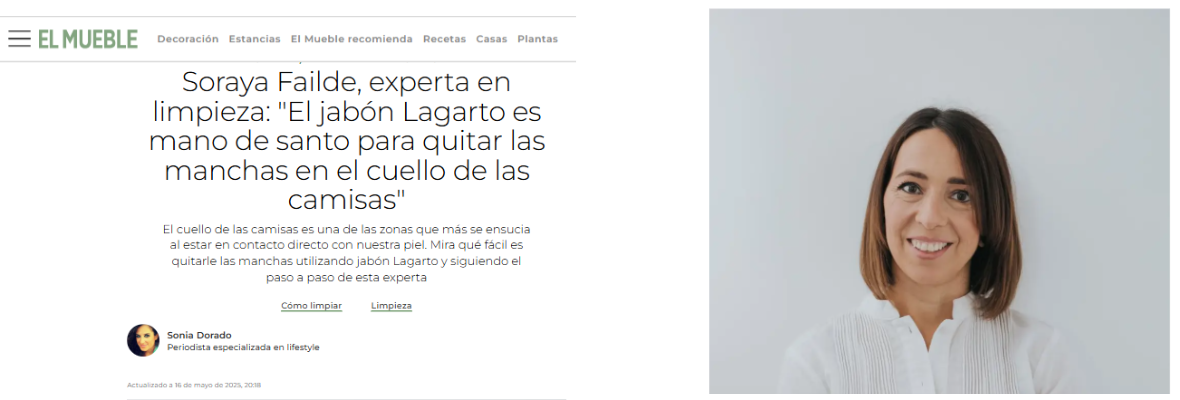 Soraya Failde, experta en limpieza: 