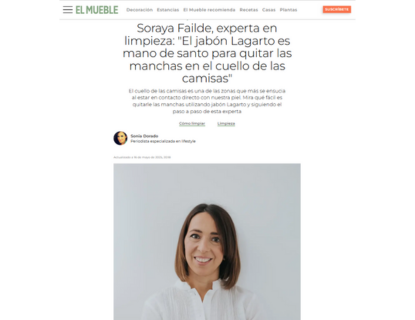 Soraya Failde, experta en limpieza: 